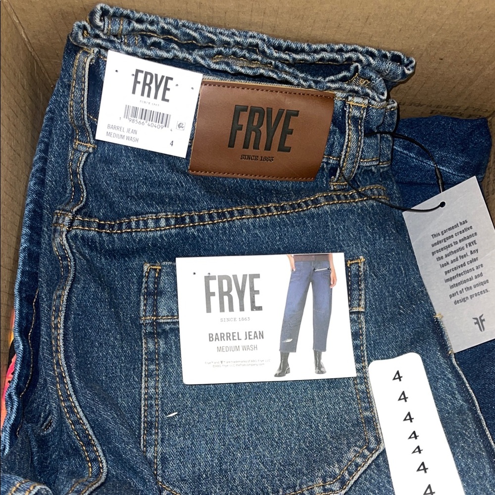 Frye Dark Blue Straight Leg Women's Jeans - Picture 2 of 5
